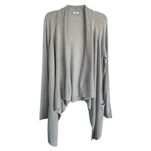 Vince. Gray Waterfall Cardigan Cashmere Blend Sweater Size S